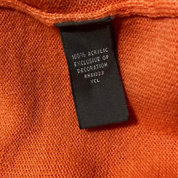 Y2K VTG Josephine Chaus Women Beaded Flower Cardigan L Peach Cottagecore Boho - Picture 8 of 10